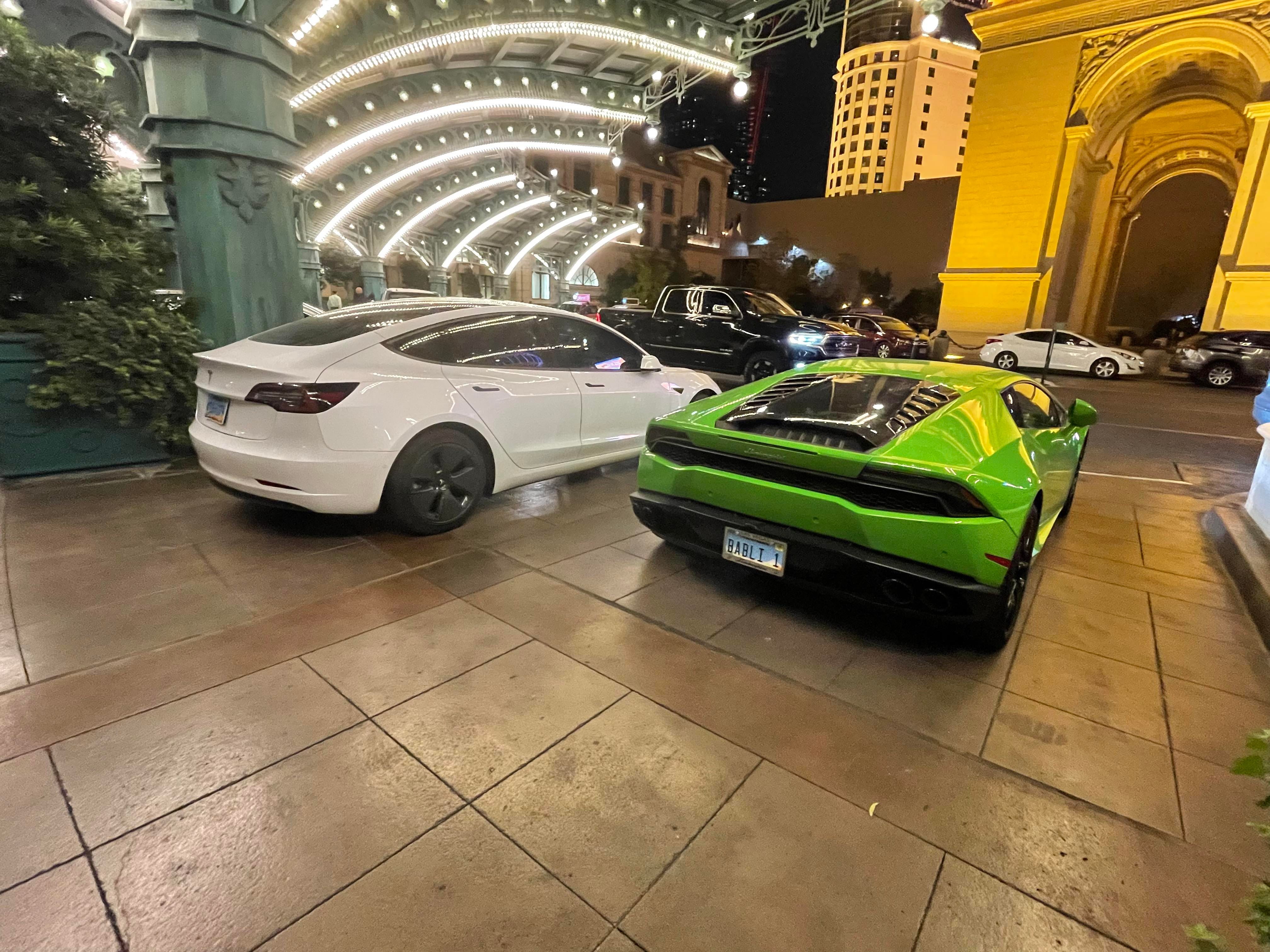 Lamborghini parked at Paris